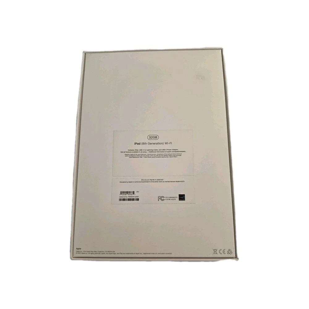 *EMPTY BOX* for Apple iPad 8th Gen 32GB Wi‑Fi 10.2in Tablet - Gold (MYLC2LL/A)